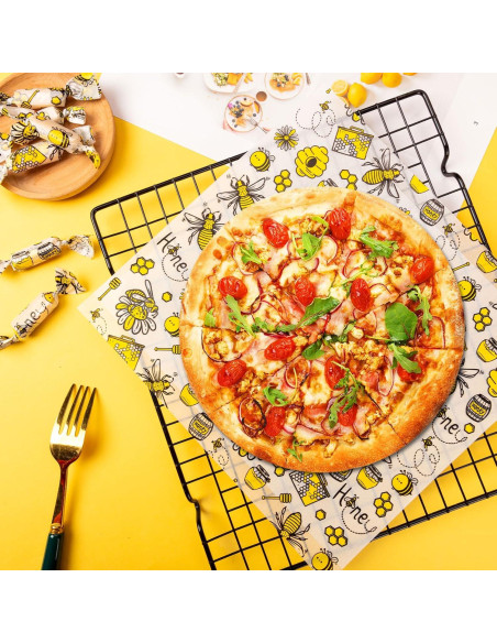 200 Hojas de Papel Encerado KVCSYAW para Comida 21.8x24.9cm