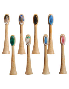 Cabezas de Repuesto MgcSto para Cepillo Eléctrico de Bambú 8-Pack