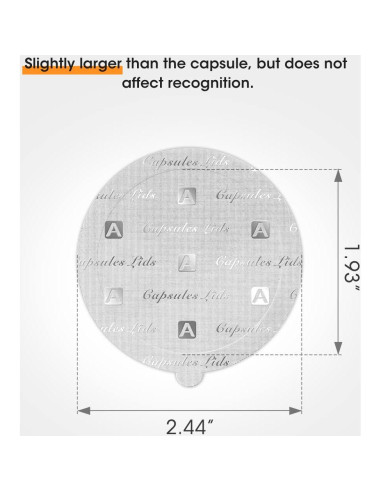 Sellos de Aluminio Aieve 120 Pcs para Cápsulas Nespresso Vertuo