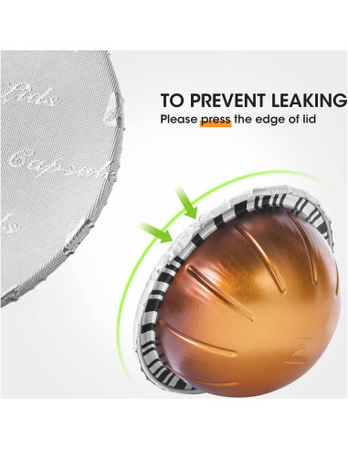 Sellos de Aluminio Aieve 120 Pcs para Cápsulas Nespresso Vertuo