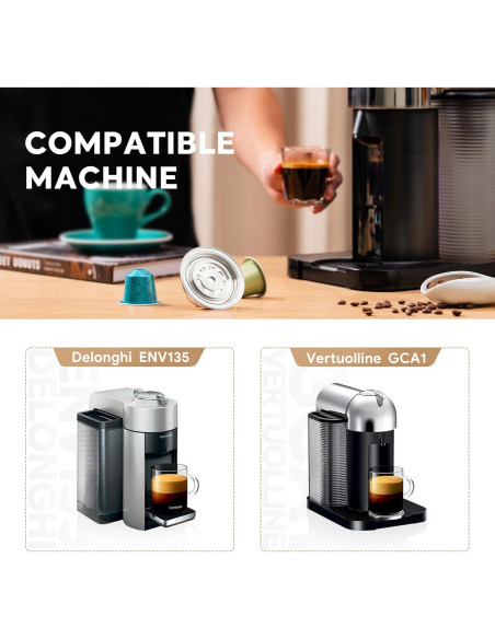 Adaptador de Cápsulas de Café Reutilizables HAILASRE para De'Longhi