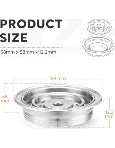 Adaptador de Cápsulas de Café Reutilizables HAILASRE para De'Longhi