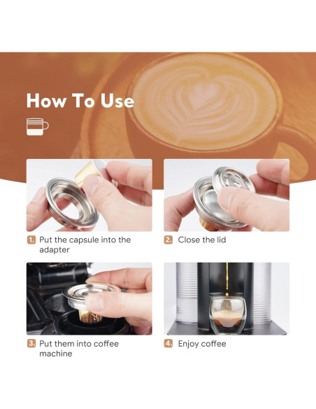 Adaptador de Cápsulas de Café Reutilizables HAILASRE para De'Longhi