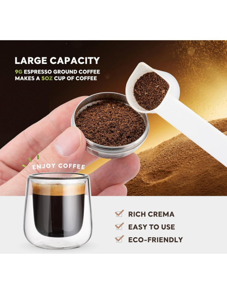 Cápsula de Café Reutilizable HAILASRE 150ml Acero Inoxidable