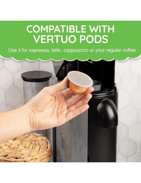 Filtros de papel My-Cap para cápsulas Nespresso Vertuo - 100 unidades