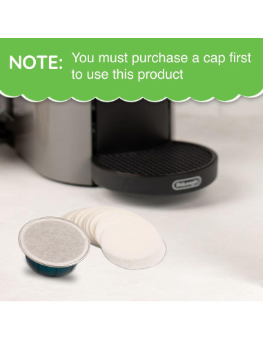 Filtros de papel My-Cap para cápsulas Nespresso Vertuo - 100 unidades