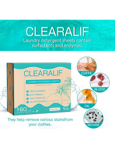 Hojas de detergente para ropa CLEARALIF 160 cargas Océano Fresco 2