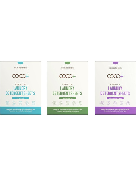 Hojas de Detergente para Ropa COCO+ Lavanda - 120 Cargas