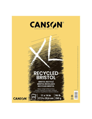 Bloc de Bristol Reciclado Canson XL 11x14" 25 Hojas