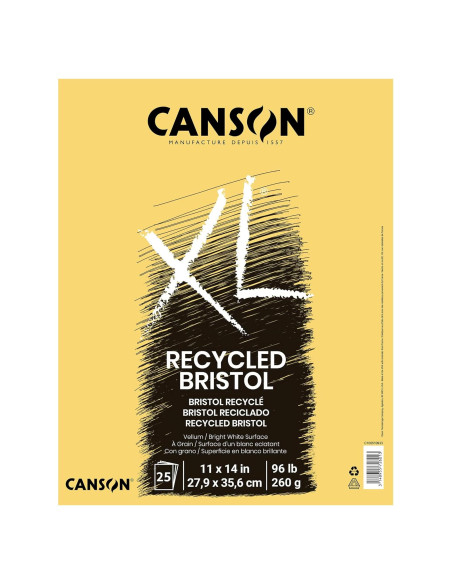 Bloc de Bristol Reciclado Canson XL 11x14" 25 Hojas