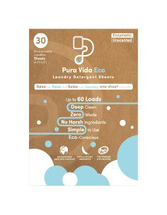 Hojas de Detergente para Ropa Pura Vida - 30 Hojas Ecológicas