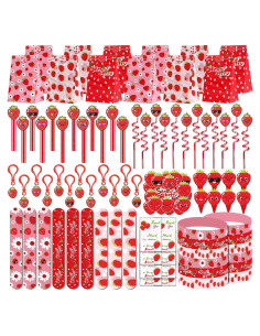Set de Fiesta de Fresa 208 Piezas - Decoración Cumpleaños PLOUGVI