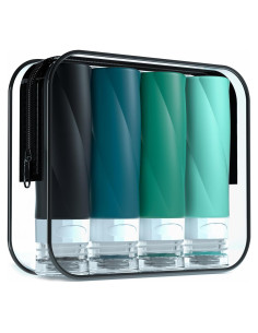 Botellas de Viaje Gemice 90ml - A prueba de Fugas, Silicona BPA Free