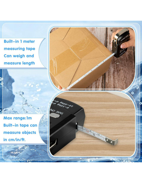 Balanza Digital Colgante Hoteam 50kg con Cinta Métrica