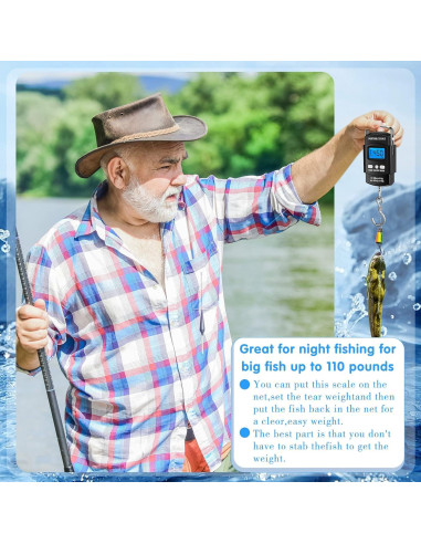 Balanza Digital Colgante Hoteam 50kg con Cinta Métrica