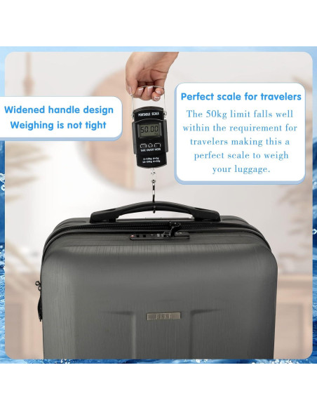 Balanza Digital Colgante Hoteam 50kg con Cinta Métrica