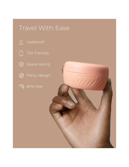 Contenedores de Viaje TakeToday 60ml A prueba de Fugas - 4 Piezas Contenedores de Viaje TakeToday 60ml A prueba de Fugas - 4 Piezas
