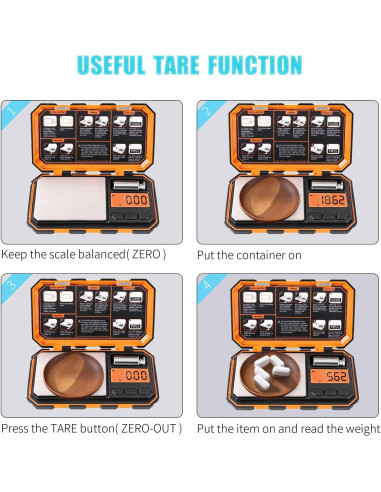 Báscula Digital de Bolsillo Fuzion UF500-OG 500g x 0.01g