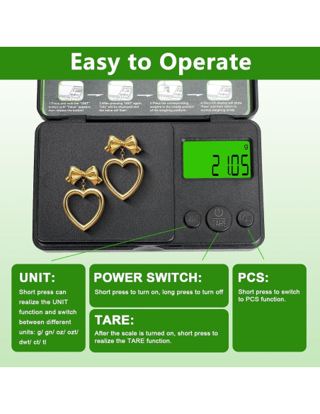 Balanza Digital de Precisión Muaket 0.01g - 1000g LCD