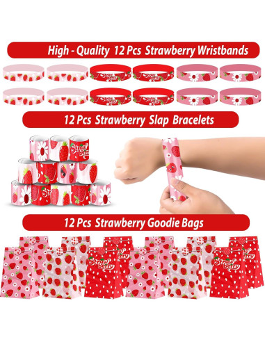 Set de Fiesta de Fresa 208 Piezas - Decoración Cumpleaños PLOUGVI