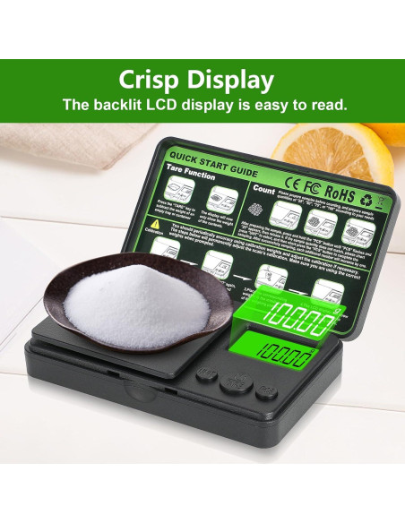 Balanza Digital de Precisión Muaket 0.01g - 1000g LCD