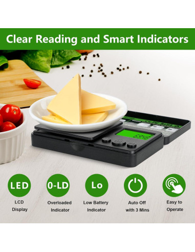 Balanza Digital de Precisión Muaket 0.01g - 1000g LCD