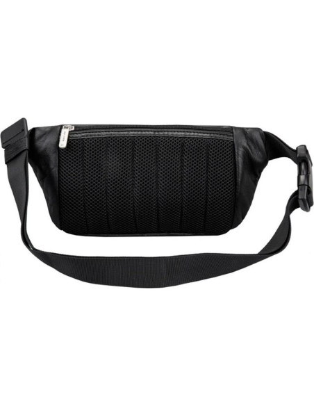 Riñonera de Cuero Travelon con Bloqueo RFID - Negro