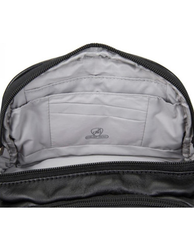 Riñonera de Cuero Travelon con Bloqueo RFID - Negro