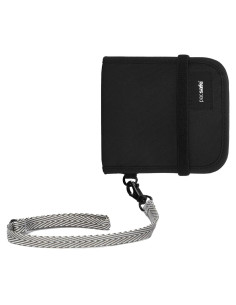 Billetera Antirrobo Plegable Pacsafe RFIDsafe V100 Negra