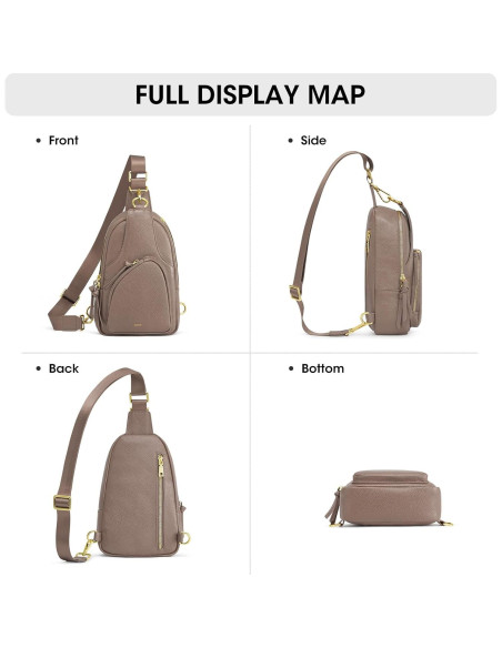 Bolso Bandolera de Cuero Kattee para Mujeres con Bloqueo RFID Bolso Bandolera de Cuero Kattee para Mujeres con Bloqueo RFID