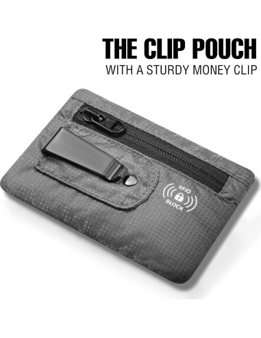 Billetera de Viaje KOSMCCO Mediana Gris Bloqueo RFID