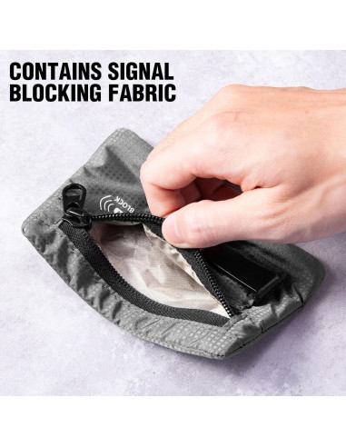 Billetera de Viaje KOSMCCO Mediana Gris Bloqueo RFID
