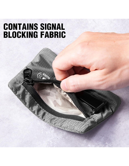 Billetera de Viaje KOSMCCO Mediana Gris Bloqueo RFID