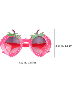Gafas de sol de fresa Amosfun para fiestas y graduaciones 2