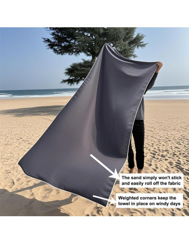 Toalla de Baño Magnética GUAIZHUREN 190.5x76.2 cm Secado Rápido