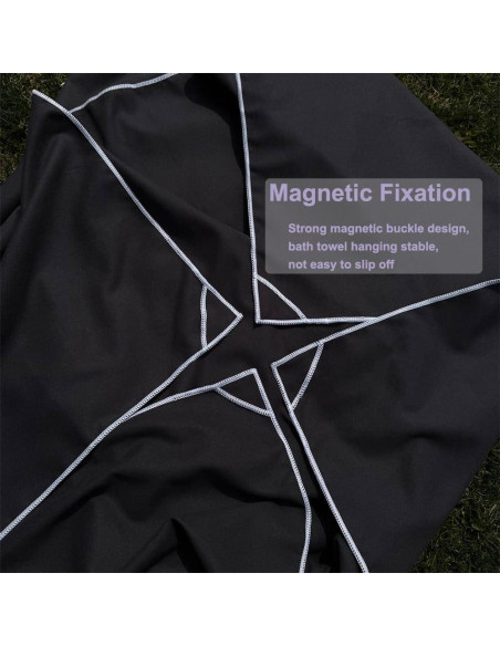 Toalla de Baño Magnética GUAIZHUREN 190.5x76.2 cm Secado Rápido