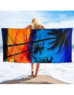 Toalla de Playa XL OHTMTHO Microfibra Secado Rápido 91x183cm 2