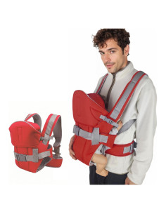 Portabebés 3 en 1 POVENK Rojo Ergonómico 3.2-18.1 kg