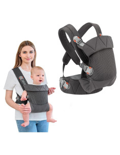 Portabebés Ergonómico BABYPARK Gris Oscuro para Recién Nacidos