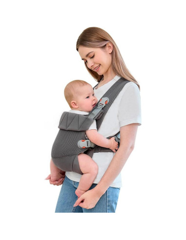 Portabebés Ergonómico BABYPARK Gris Oscuro para Recién Nacidos