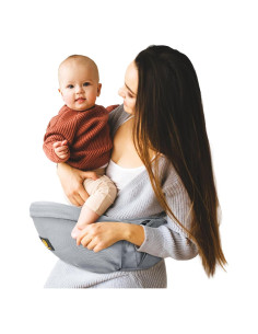 Portabebés de Cadera Ergonomico Gris - Soporta 3-20 kg