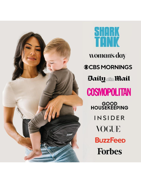 Portabebés Tushbaby Negro - Soporte Ergonómico 0-3 Años