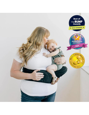 Portabebés Tushbaby Negro - Soporte Ergonómico 0-3 Años