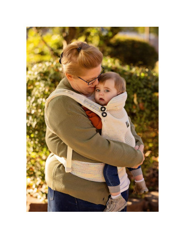 Fular Bebé Tejido Bebamour Gris 3-en-1 hasta 14.9 kg