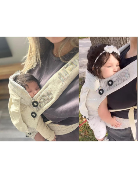 Fular Bebé Tejido Bebamour Gris 3-en-1 hasta 14.9 kg
