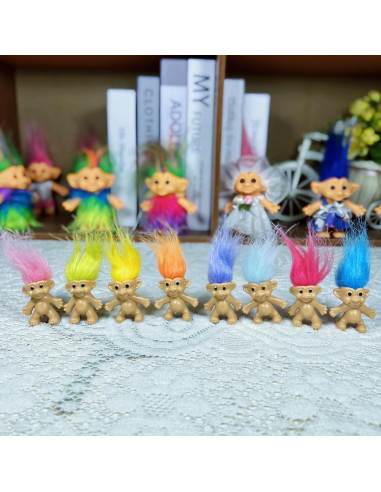 8 Toppers de Lápiz Troll Vintage Yintlilocn Multicolor