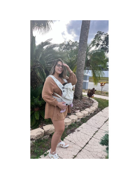 Fular Bebé Tejido Bebamour Gris 3-en-1 hasta 14.9 kg