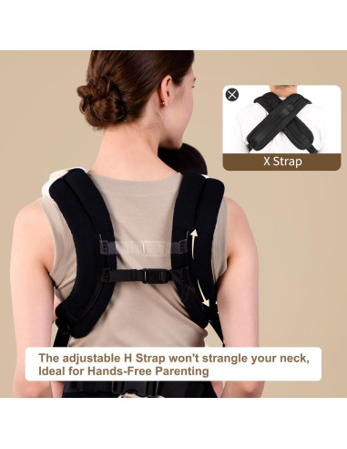 Portabebés Ergonómico Bebamour Algodón Blanco 3-14.5kg