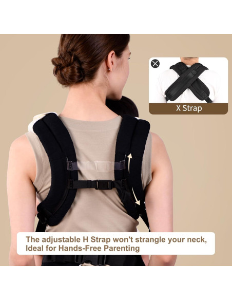 Portabebés Ergonómico Bebamour Algodón Blanco 3-14.5kg