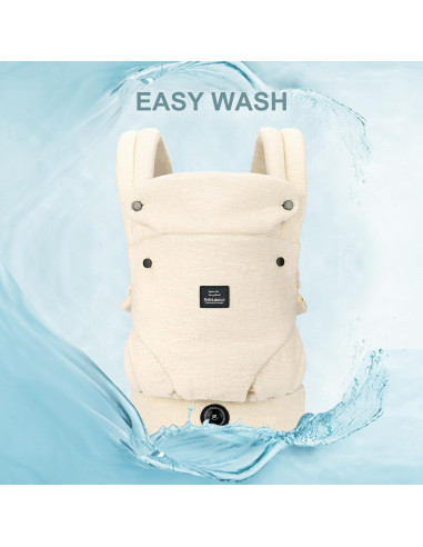 Portabebés Ergonómico Bebamour Algodón Blanco 3-14.5kg